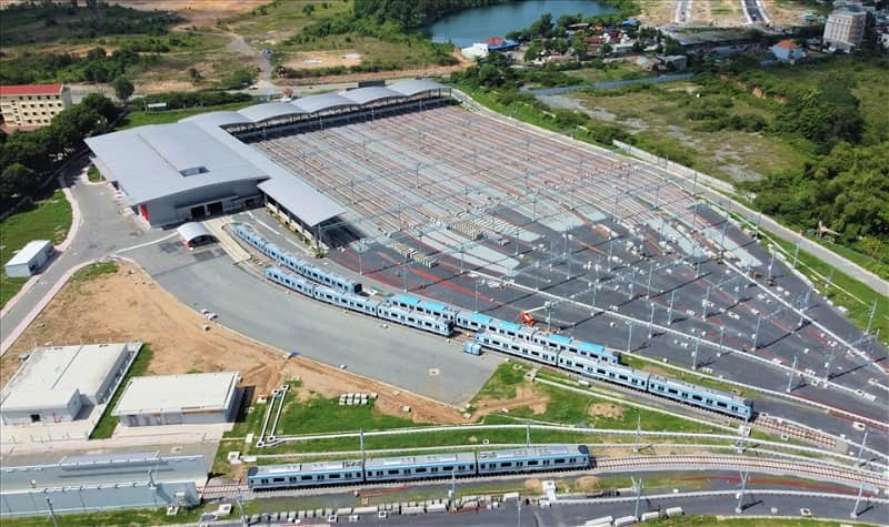 Hình ảnh toàn cảnh depot Long Bình nhìn từ trên cao