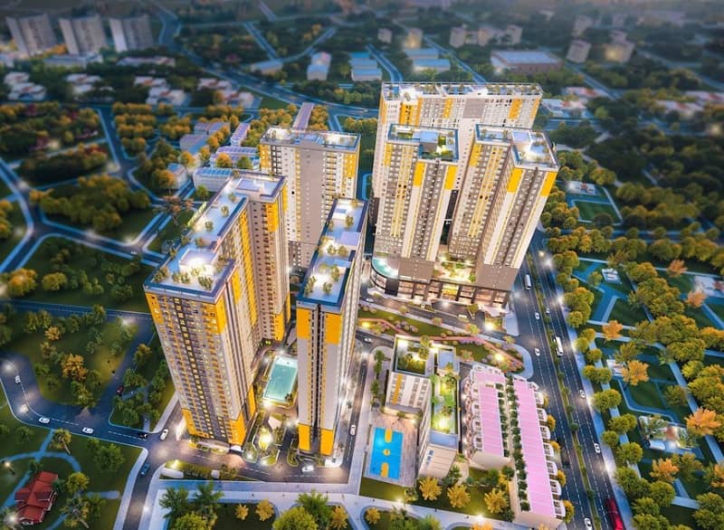 Tháp Green Emerald thuộc Khu phức hợp Bcons City vừa được Tập đoàn Bcons giới thiệu ra thị trường với tầm giá 2 tỷ đồng/căn 2 phòng ngủ