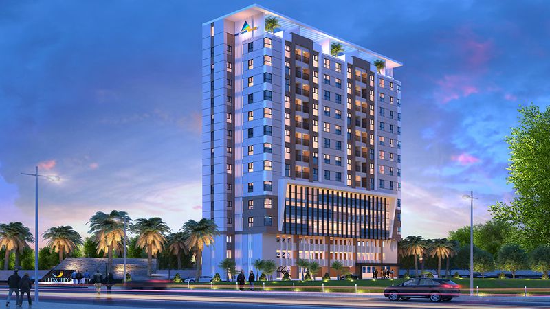 Không gian sống trên tầng cao mang lại tầm nhìn ôm trọn thành phố và bầu không khí trong lành.